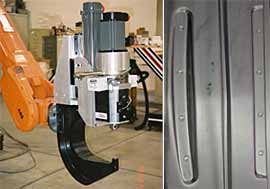 Fig.12. CNC controlled FSSW gun on an articulated arm robot ( Courtesy Friction Stir Link)