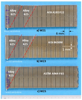 Figure 4 – d0 samples prepared for the determination of stress-free lattice parameters. 